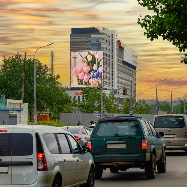 Медиафасад на БЦ Business Day (сторона Б) по адресуул. Карла Маркса, 44Б, Нижний Новгород