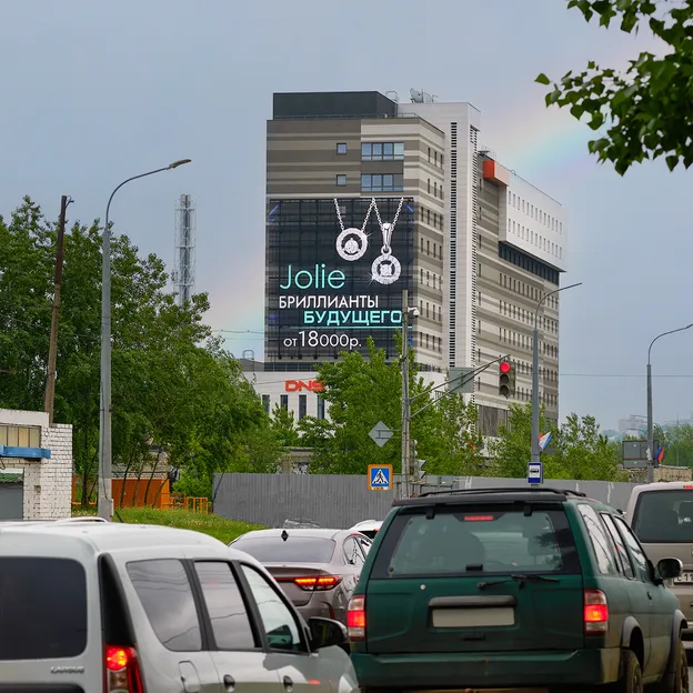 Медиафасад на БЦ Business Day (сторона Б) по адресуул. Карла Маркса, 44Б, Нижний Новгород